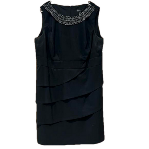 connected apparel Dresses & Skirts - Connected Apparel Little Black Dress with Intricate  Neckline